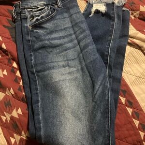 Kancan Blue Women's Distressed Skinny Jeans